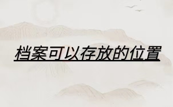 档案可以存放的位置