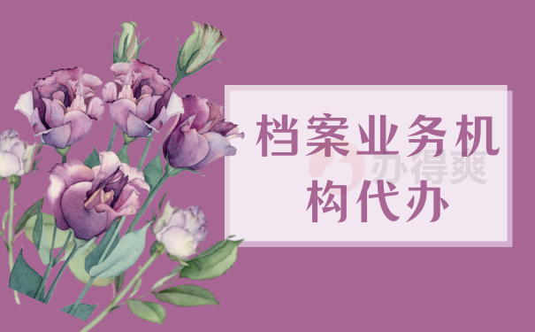档案业务机构代办