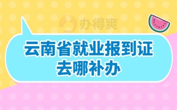 雲南省就業報到證去哪補辦