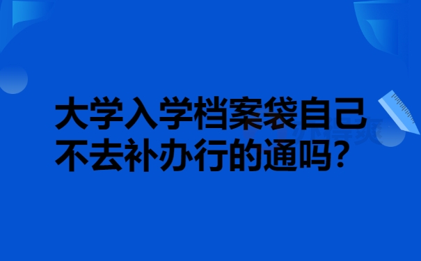 大学入学档案袋自己不去补办行的通吗？