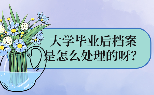 大学毕业后档案是怎么处理的呀？